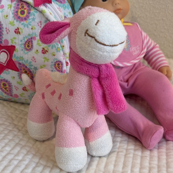 Bitty Baby, American Girl, Pink Doll Set with Plush Toy and Carry Bag, Like New - Picture 2 of 11